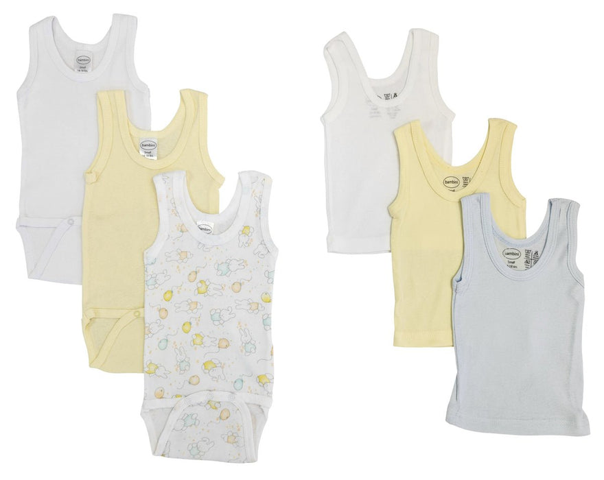Unisex Baby 6 Pc Onezies And Tank Tops Nc_0514l - Kidsplace.store