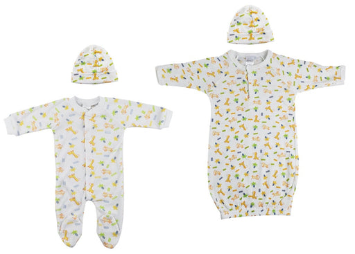 Unisex Closed-toe Sleep & Play With Caps (pack Of 4 ) Nc_0712m - Kidsplace.store