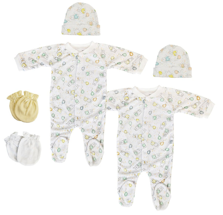 Unisex Closed-toe Sleep & Play With Caps (pack Of 6 ) Nc_0703m - Kidsplace.store