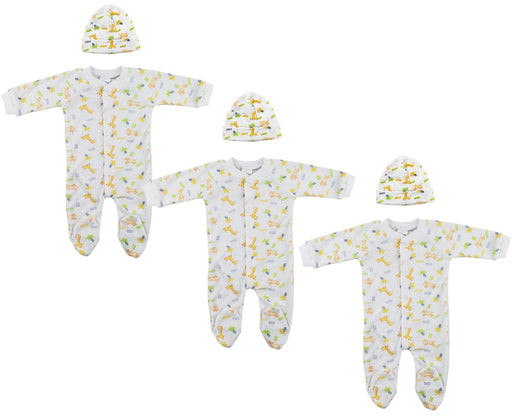 Unisex Closed-toe Sleep & Play With Caps (pack Of 6 ) Nc_0707s - Kidsplace.store
