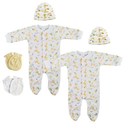 Unisex Closed-toe Sleep & Play With Caps (pack Of 6 ) Nc_0711l - Kidsplace.store
