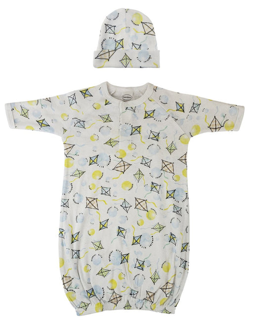 Unisex Newborn Baby 2 Piece Gown Set Nc_0812 - Kidsplace.store