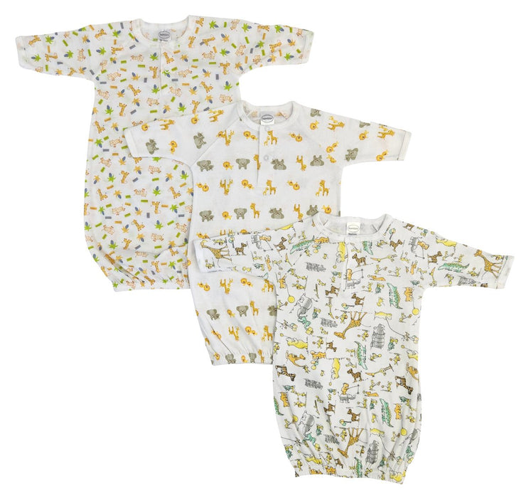 Unisex Newborn Baby 3 Piece Gown Set Nc_0738 - Kidsplace.store