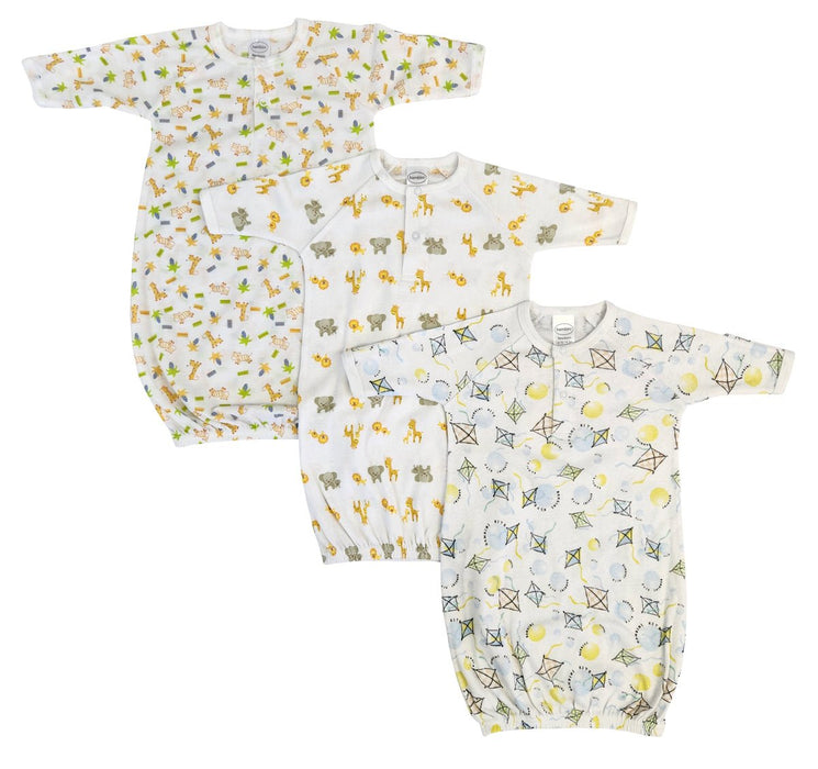 Unisex Newborn Baby 3 Piece Gown Set Nc_0744 - Kidsplace.store