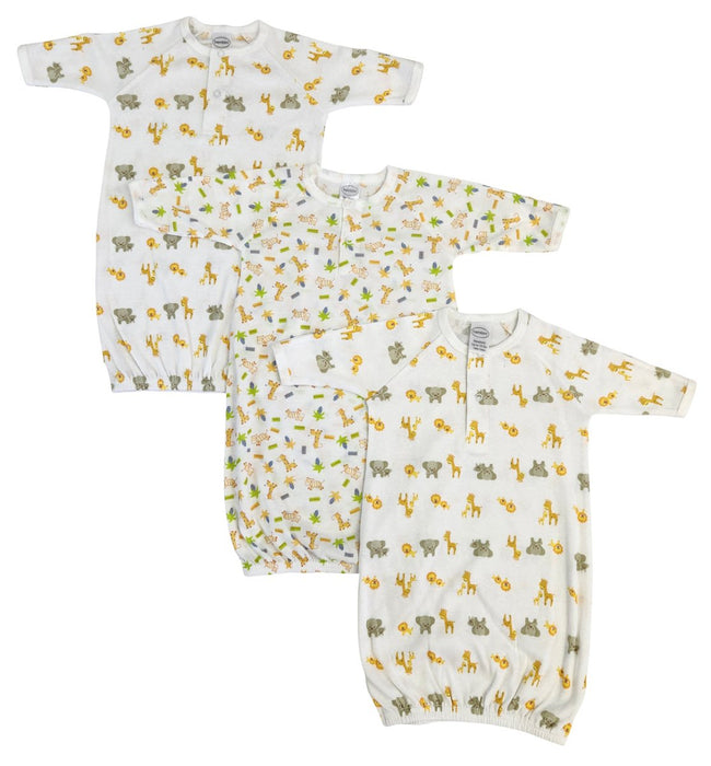 Unisex Newborn Baby 3 Piece Gown Set Nc_0764 - Kidsplace.store
