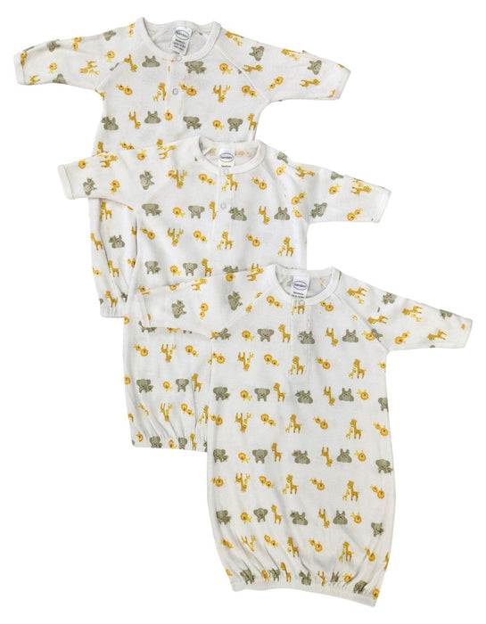 Unisex Newborn Baby 3 Piece Gown Set Nc_0771 - Kidsplace.store