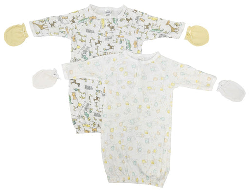 Unisex Newborn Baby 4 Piece Gown Set Nc_0735 - Kidsplace.store