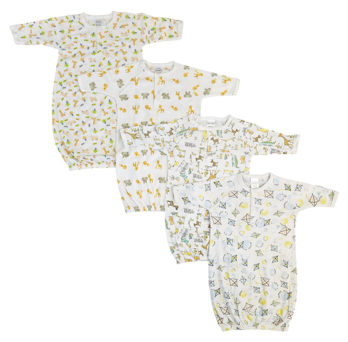 Unisex Newborn Baby 4 Piece Gown Set Nc_0741 - Kidsplace.store