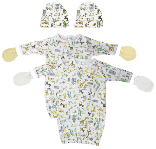 Unisex Newborn Baby 6 Piece Gown Set Nc_0731 - Kidsplace.store