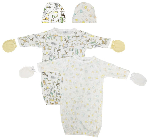 Unisex Newborn Baby 6 Piece Gown Set Nc_0736 - Kidsplace.store