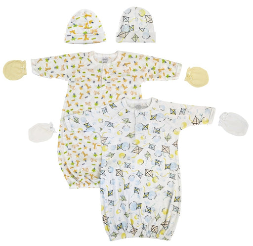 Unisex Newborn Baby 6 Piece Gown Set Nc_0749 - Kidsplace.store