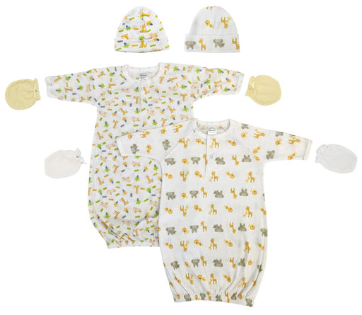 Unisex Newborn Baby 6 Piece Gown Set Nc_0762 - Kidsplace.store