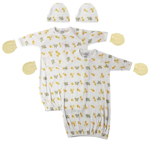 Unisex Newborn Baby 6 Piece Gown Set Nc_0770 - Kidsplace.store