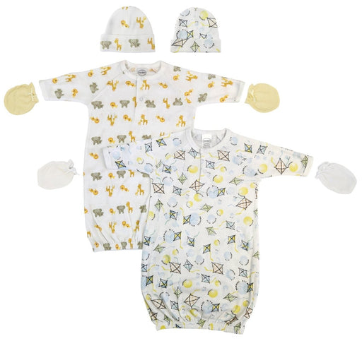 Unisex Newborn Baby 6 Piece Gown Set Nc_0785 - Kidsplace.store