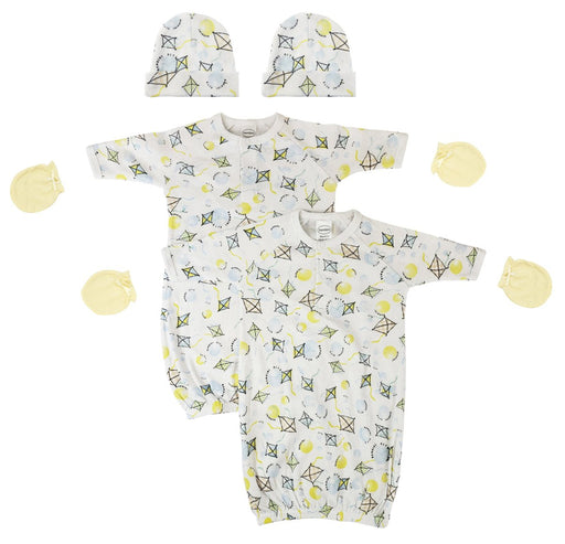 Unisex Newborn Baby 6 Piece Gown Set Nc_0839 - Kidsplace.store