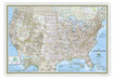 United States Classic Map, Enlarged and Laminated, 69.25" x 48" - Kidsplace.store