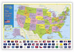 United States for Kids Map, Laminated, 24" x 36" - Kidsplace.store