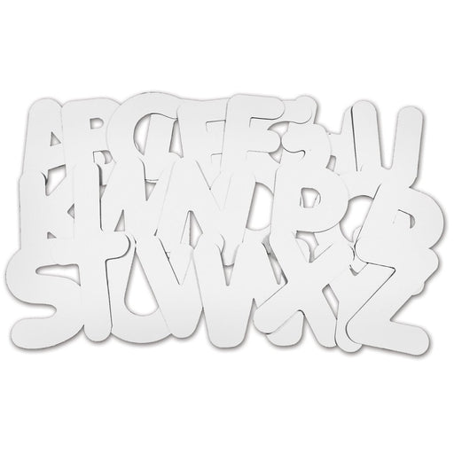 Uppercase Collage Letters, 9" Tall, White, 26 Count - Kidsplace.store