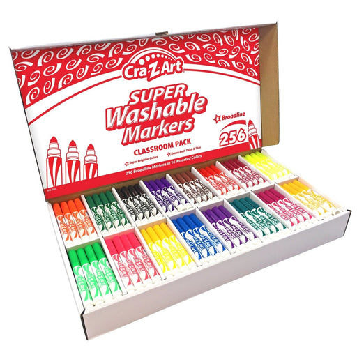 Washable Broad Line Markers Classroom Pack, 256 count - Kidsplace.store