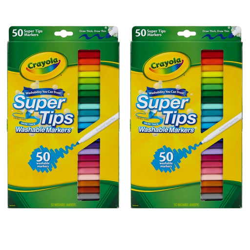 Washable Super Tips with Silly Scents, 50 Per Box, 2 Boxes - Kidsplace.store