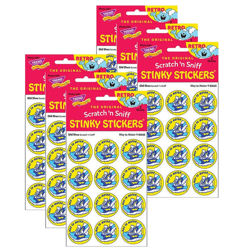 Way to Motor/Old Shoe Scented Stickers, 24 Per Pack, 6 Packs - Kidsplace.store