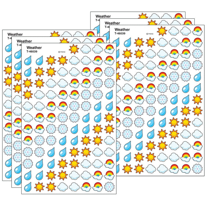 Weather superShapes Stickers, 800 Per Pack, 6 Packs - Kidsplace.store