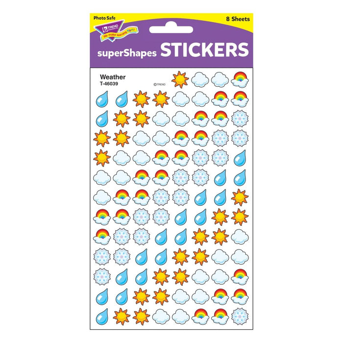 Weather superShapes Stickers, 800 Per Pack, 6 Packs - Kidsplace.store