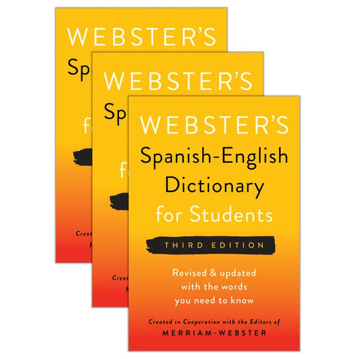 Webster's Spanish - English Dictionary for Students, Third Edition, Pack of 3 - Kidsplace.store