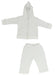 White Interlock Sweat Pants And Hoodie Set 419nb - Kidsplace.store