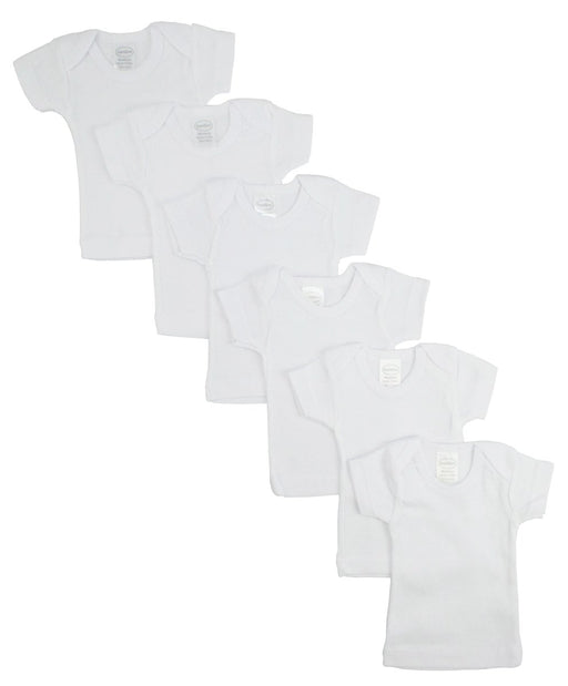 White Short Sleeve Lap Tee 6 Pack Cs_055l_055l - Kidsplace.store