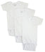 White Short Sleeve One Piece 3 Pack 001nb - Kidsplace.store