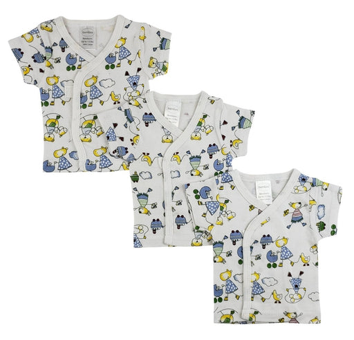 White Side Snap Short Sleeve Shirt - 3 Pack Cs_0204 - Kidsplace.store