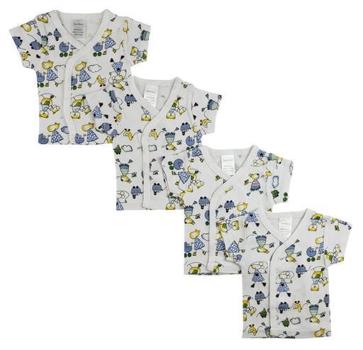 White Side Snap Short Sleeve Shirt - 4 Pack Cs_0205 - Kidsplace.store