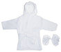 White Terry Robe With Booties 960w - Kidsplace.store