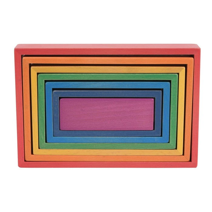 Wooden Rainbow Architect Rectangles - Set of 7 - Kidsplace.store