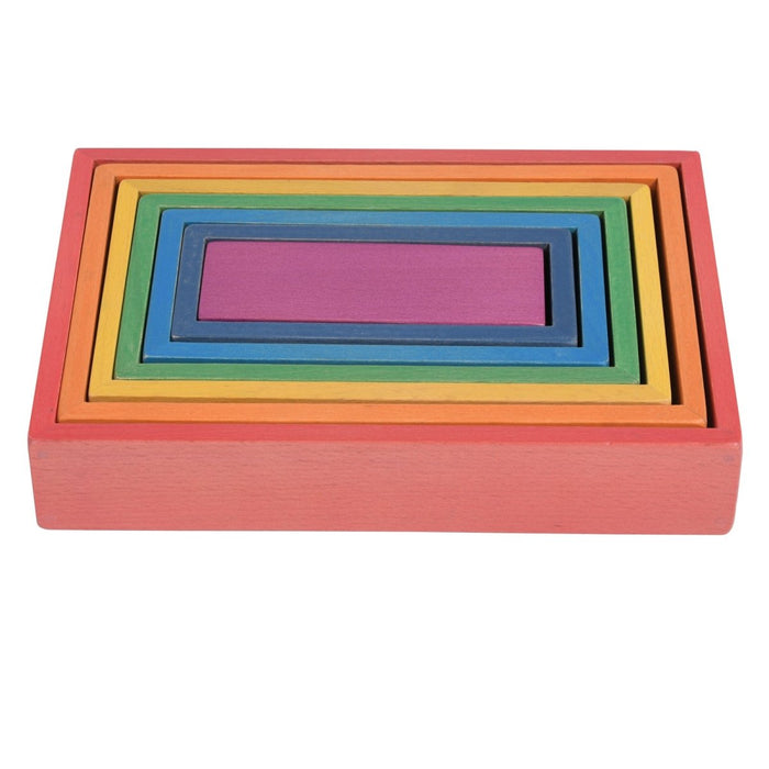 Wooden Rainbow Architect Rectangles - Set of 7 - Kidsplace.store