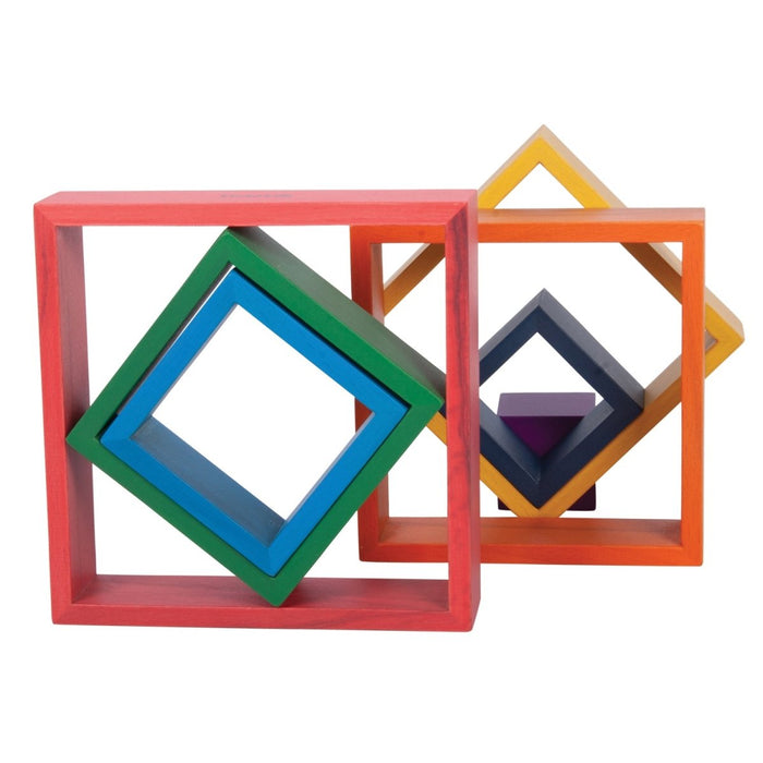 Wooden Rainbow Architect Squares - Set of 7 - Kidsplace.store