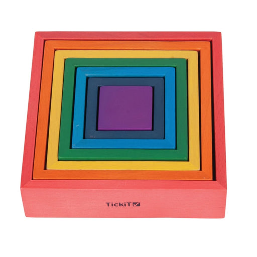 Wooden Rainbow Architect Squares - Set of 7 - Kidsplace.store