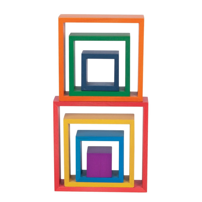 Wooden Rainbow Architect Squares - Set of 7 - Kidsplace.store