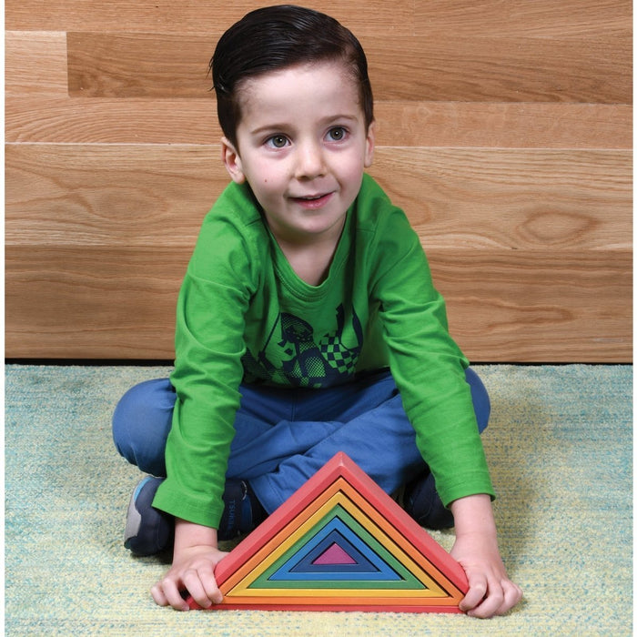 Wooden Rainbow Architect Triangles - Set of 7 - Kidsplace.store