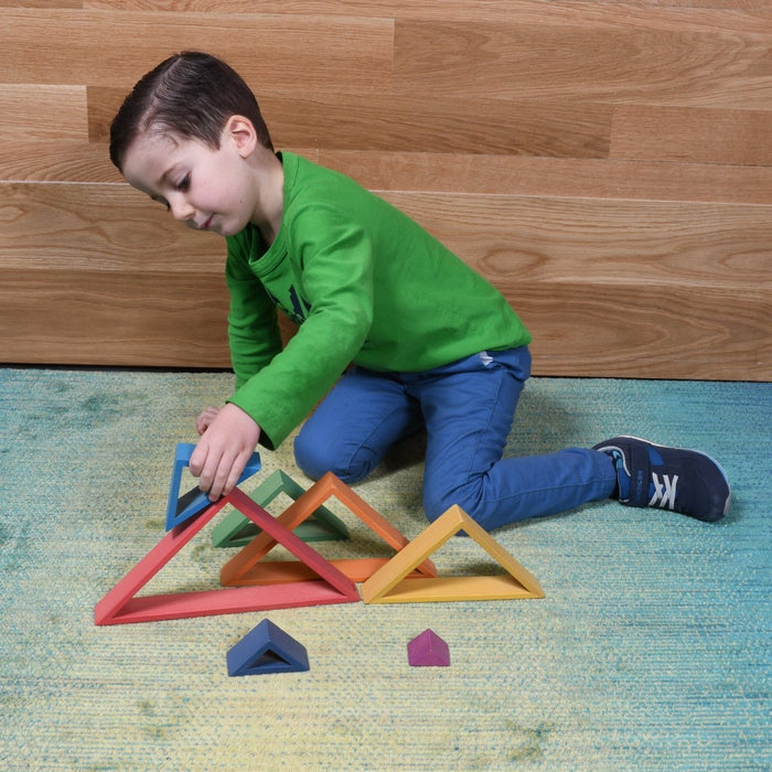 Wooden Rainbow Architect Triangles - Set of 7 - Kidsplace.store