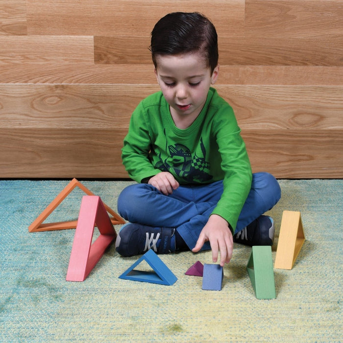 Wooden Rainbow Architect Triangles - Set of 7 - Kidsplace.store