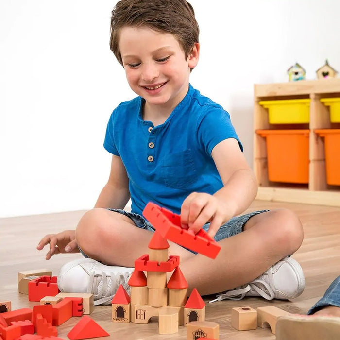 Wooden Stacking Castle - Kidsplace.store
