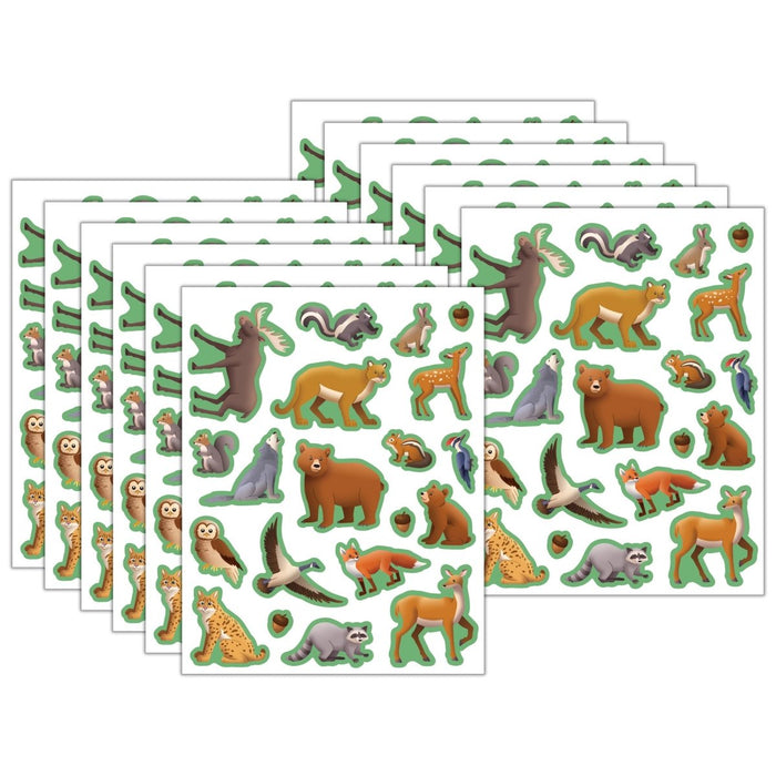 Woodland Animals Stickers, 120 Per Pack, 12 Packs - Kidsplace.store