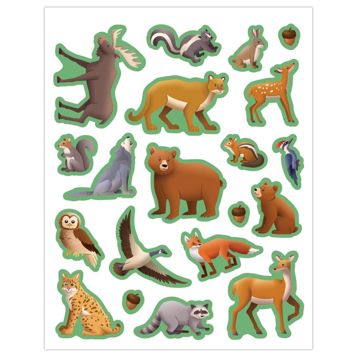 Woodland Animals Stickers, 120 Per Pack, 12 Packs - Kidsplace.store