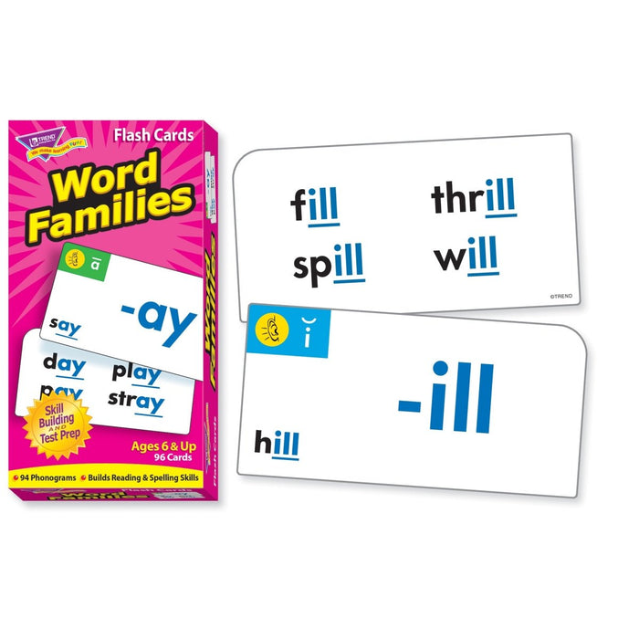 Word Families Skill Drill Flash Cards, 3 Packs - Kidsplace.store