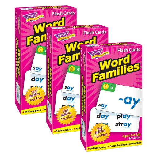 Word Families Skill Drill Flash Cards, 3 Packs - Kidsplace.store