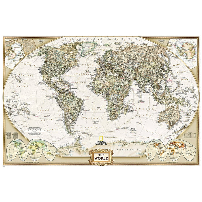 World and United States Executive, Poster Size, Map Pack Bundle, 36" x 24" - Kidsplace.store