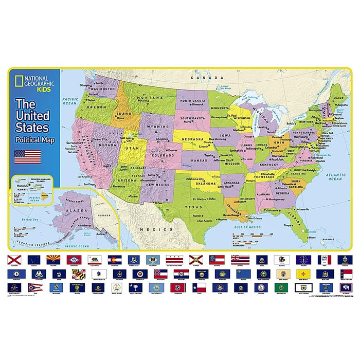 World and United States for Kids, Poster Size, Map Pack Bundle, 36" x 24" - Kidsplace.store