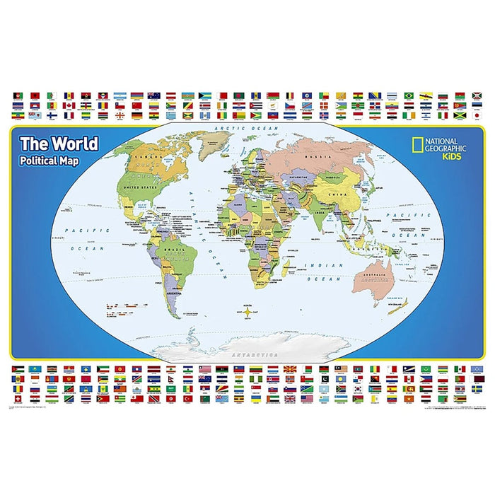 World and United States for Kids, Poster Size, Map Pack Bundle, 36" x 24" - Kidsplace.store